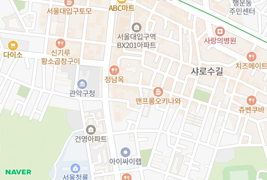 서울특별시 관악구 봉천동 길성 위치·실거래 시세 지도