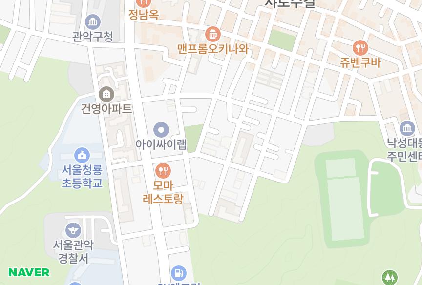 서울특별시 관악구 봉천동 뉴파크플러스 위치·실거래 시세 지도