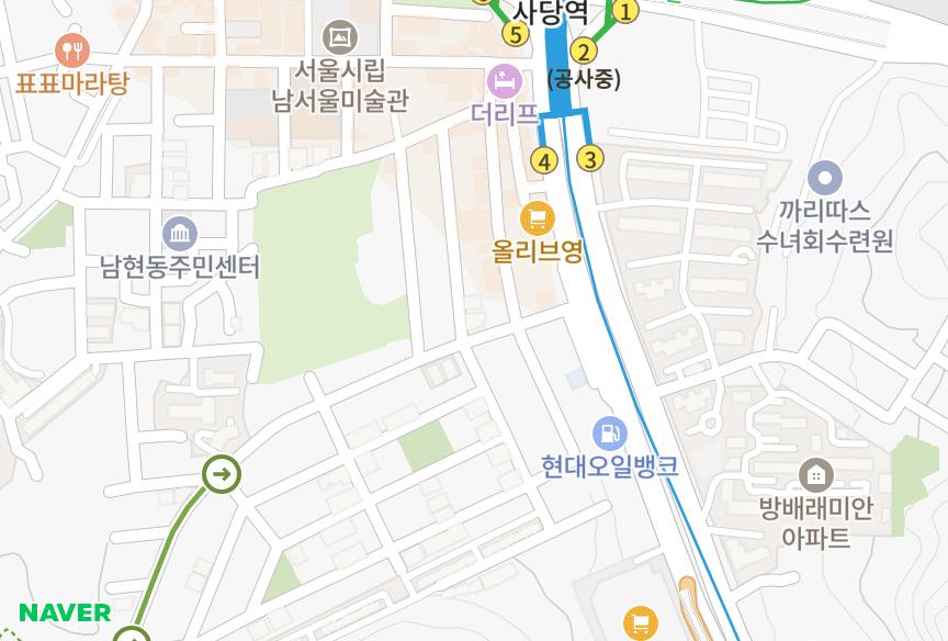 서울특별시 관악구 남현동 네스코수피아 위치·실거래 시세 지도
