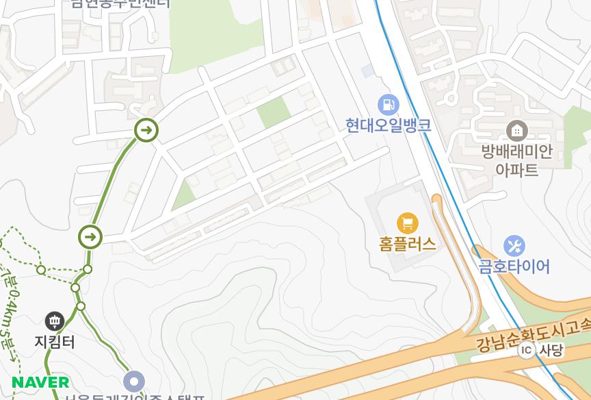 서울특별시 관악구 남현동 뉴타운B동 위치·실거래 시세 지도