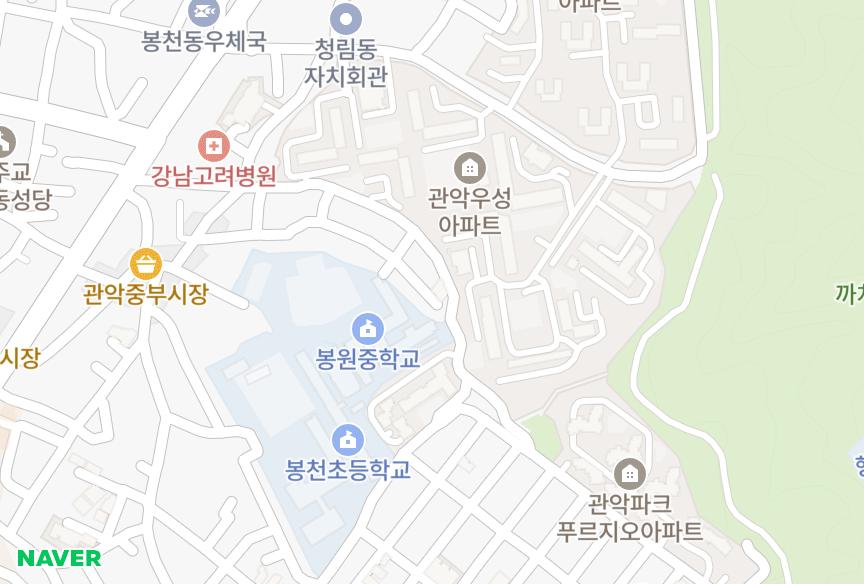 서울특별시 관악구 봉천동 태승 위치·실거래 시세 지도