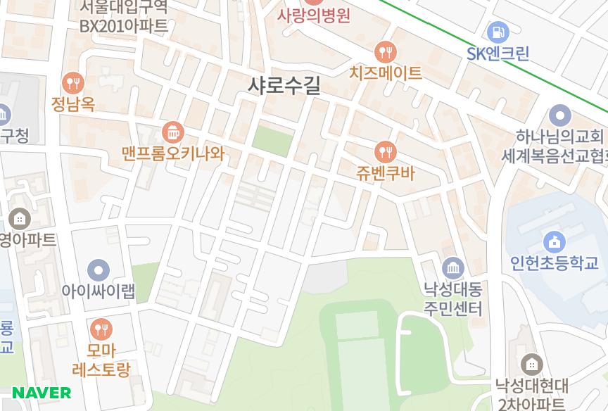 서울특별시 관악구 봉천동 봉천새진3차 위치·실거래 시세 지도