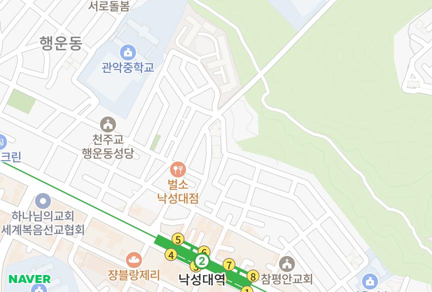 서울특별시 관악구 봉천동 경원로얄시티 위치·실거래 시세 지도