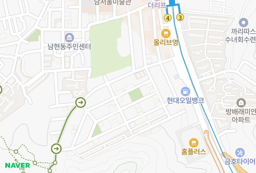 서울특별시 관악구 남현동 양지네스코빌 위치·실거래 시세 지도