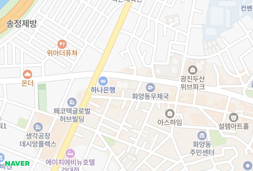 서울특별시 광진구 화양동 화양브라운스톤 위치·실거래 시세 지도