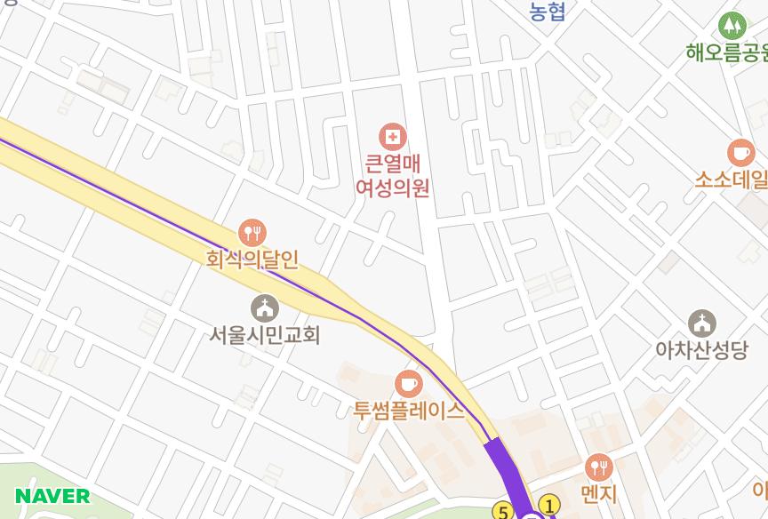 서울특별시 광진구 중곡동 하이브III(욱현하이브3) 위치·실거래 시세 지도