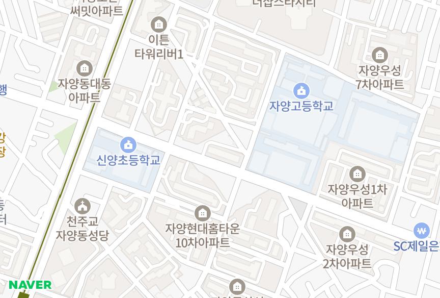 서울특별시 광진구 자양동 자양우성5차 위치·실거래 시세 지도
