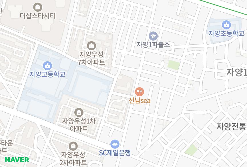 서울특별시 광진구 자양동 자양우성4차 위치·실거래 시세 지도