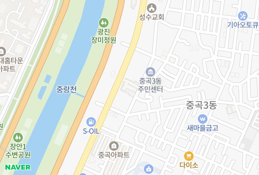 서울특별시 광진구 중곡동 중곡동광덕 위치·실거래 시세 지도