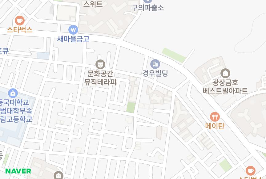 서울특별시 광진구 구의동 주성힐스톤 위치·실거래 시세 지도