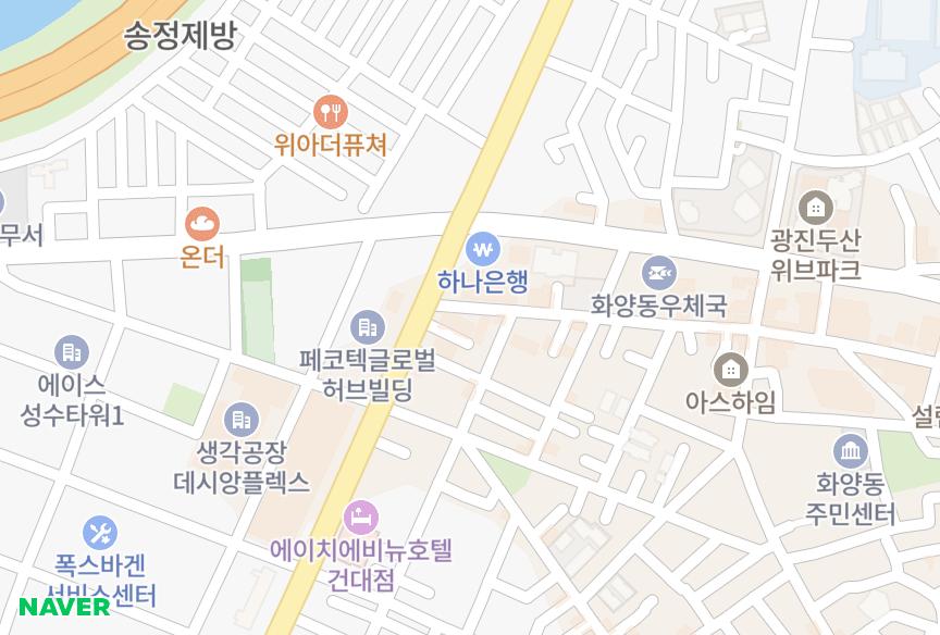 서울특별시 광진구 화양동 더메종건대 위치·실거래 시세 지도