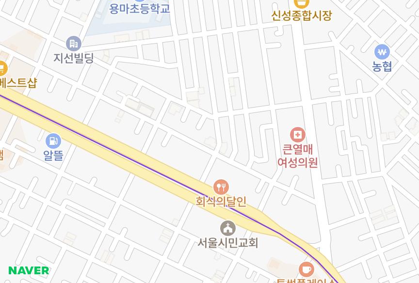 서울특별시 광진구 중곡동 주성아우라 위치·실거래 시세 지도