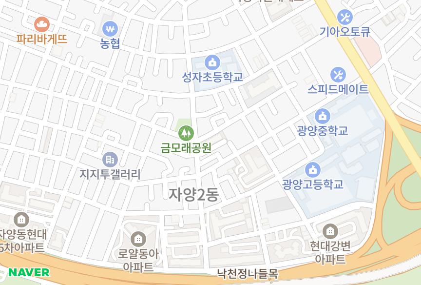 서울특별시 광진구 자양동 그린 위치·실거래 시세 지도