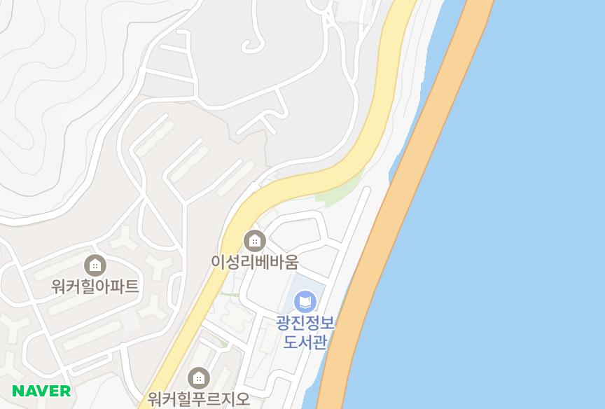 서울특별시 광진구 광장동 워커힐현대빌 위치·실거래 시세 지도