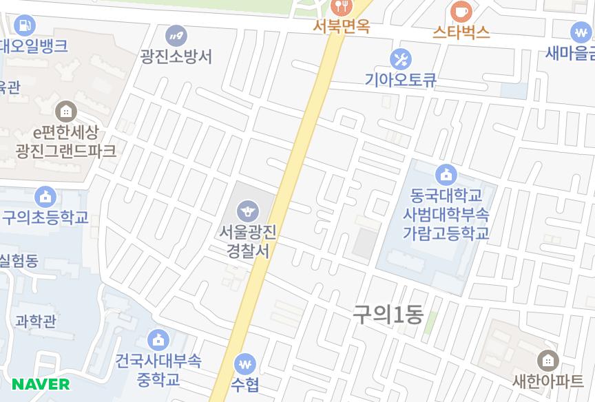서울특별시 광진구 구의동 솔렌시아2차 위치·실거래 시세 지도
