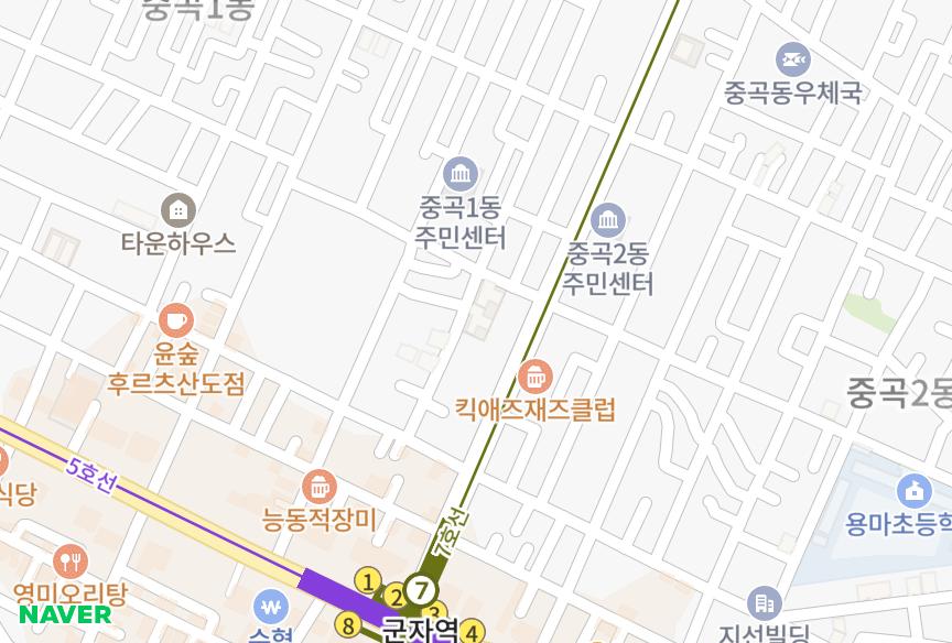 서울특별시 광진구 중곡동 삼보글로벌 위치·실거래 시세 지도