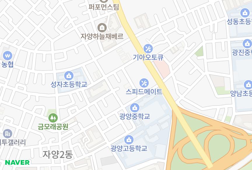서울특별시 광진구 자양동 자양훼미리 위치·실거래 시세 지도