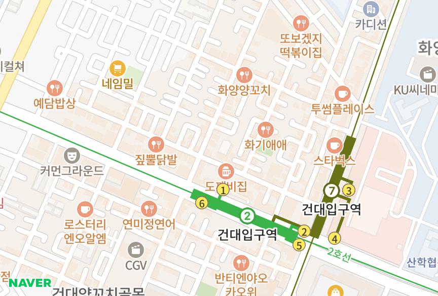 서울특별시 광진구 화양동 캠퍼스프라자 위치·실거래 시세 지도