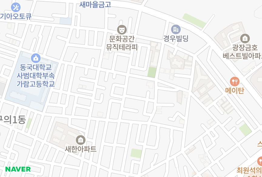 서울특별시 광진구 구의동 신덕하이빌 위치·실거래 시세 지도