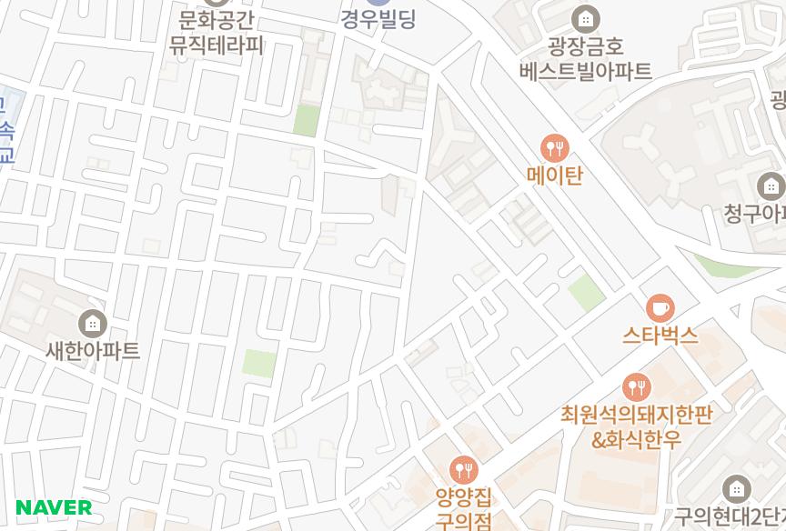 서울특별시 광진구 구의동 우신 위치·실거래 시세 지도