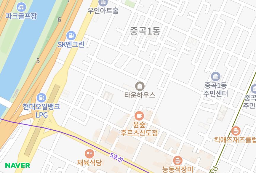서울특별시 광진구 중곡동 테라팰리스중곡1차 위치·실거래 시세 지도