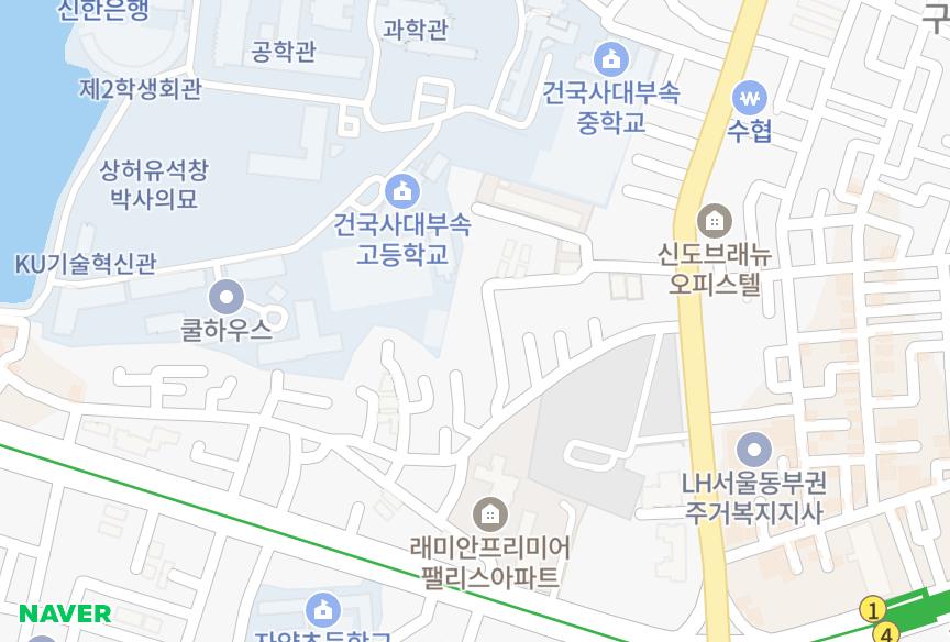 서울특별시 광진구 자양동 유림 위치·실거래 시세 지도