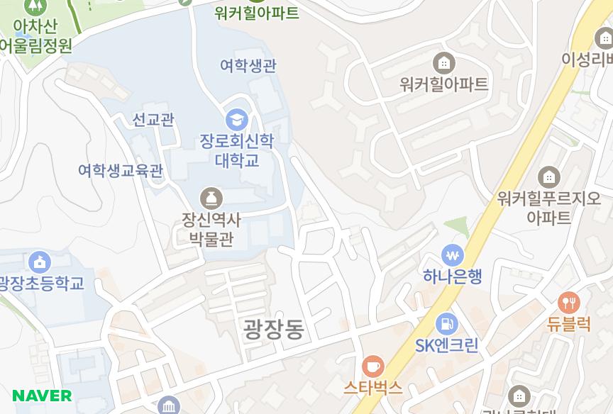 서울특별시 광진구 광장동 광장동현대Ⅰ빌라트 위치·실거래 시세 지도
