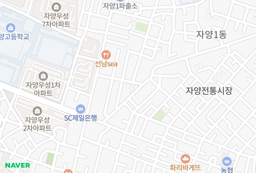 서울특별시 광진구 자양동 도성 위치·실거래 시세 지도