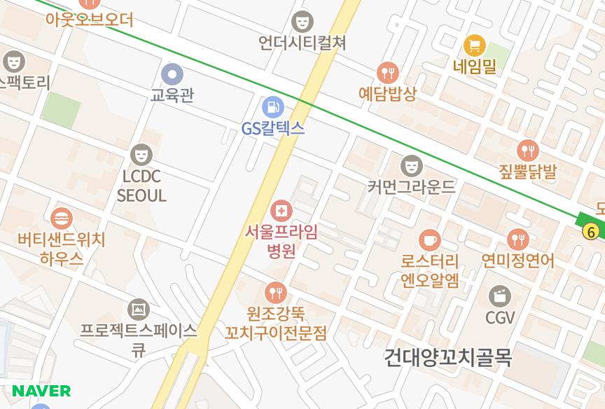 서울특별시 광진구 자양동 청정 위치·실거래 시세 지도