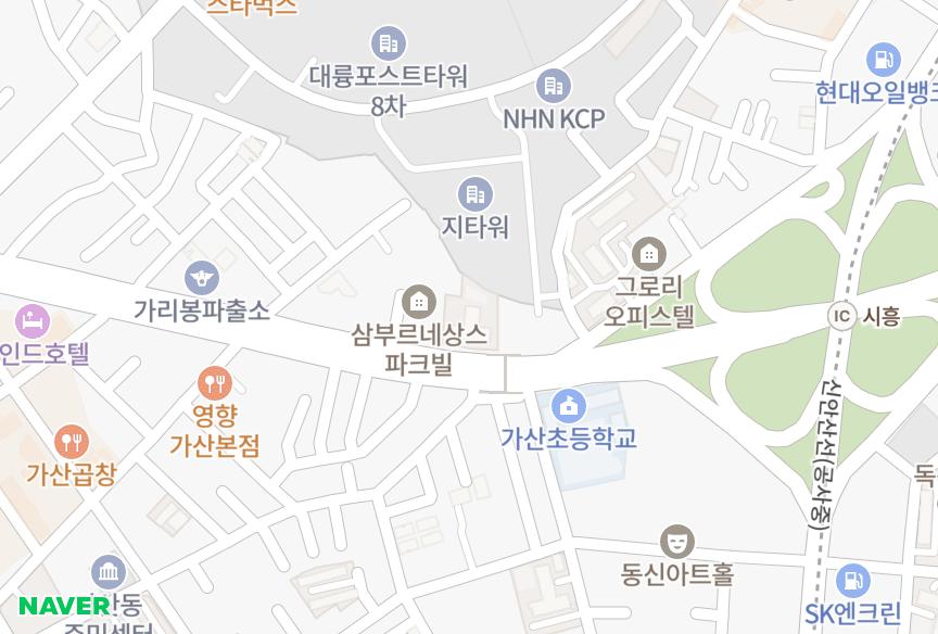 서울특별시 구로구 가리봉동 효성 위치·실거래 시세 지도