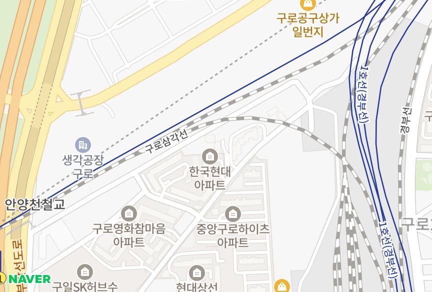 서울특별시 구로구 구로동 근상프리즘 위치·실거래 시세 지도
