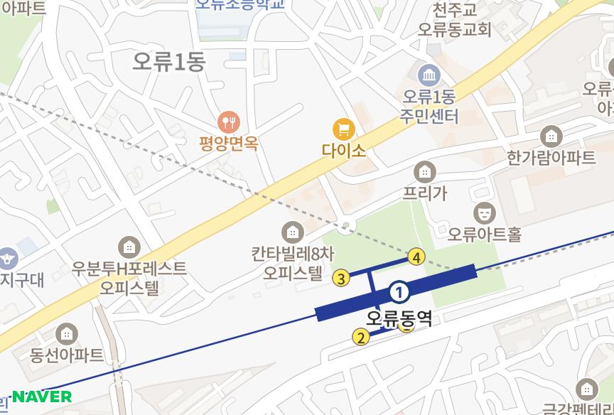 서울특별시 구로구 오류동 포스시티 위치·실거래 시세 지도