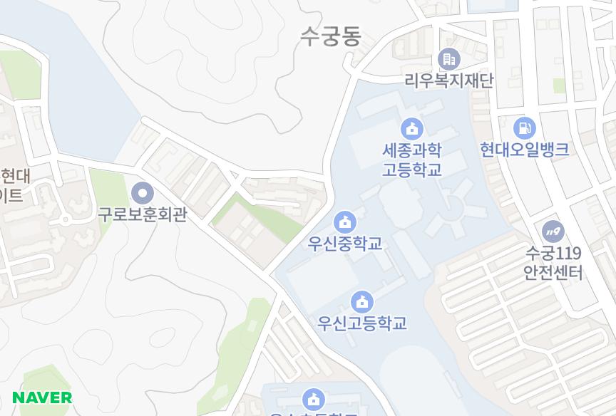 서울특별시 구로구 궁동 뉴파인 위치·실거래 시세 지도