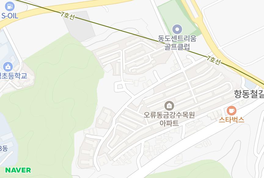 서울특별시 구로구 오류동 비에이치수반애수목원 위치·실거래 시세 지도