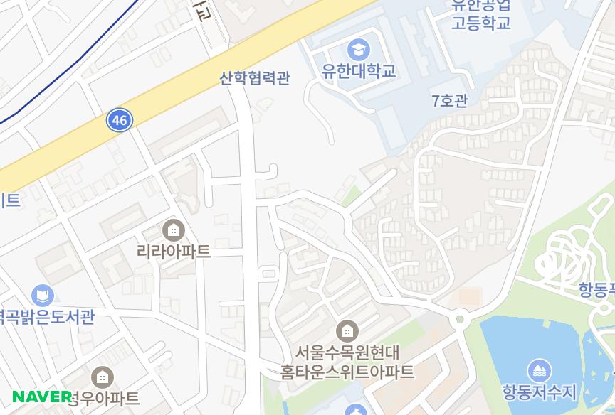 서울특별시 구로구 항동 유한오크팰리스 위치·실거래 시세 지도