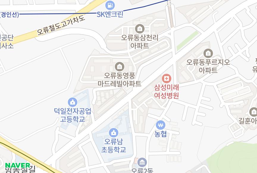 서울특별시 구로구 오류동 양지쉐르빌 위치·실거래 시세 지도