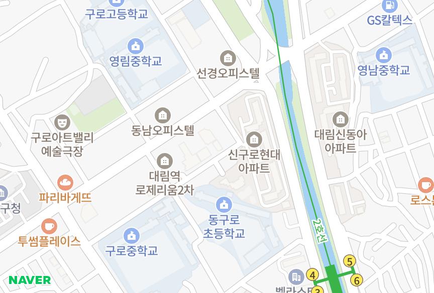 서울특별시 구로구 구로동 코원 위치·실거래 시세 지도