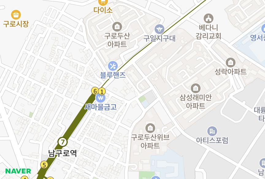 서울특별시 구로구 구로동 경성B 위치·실거래 시세 지도