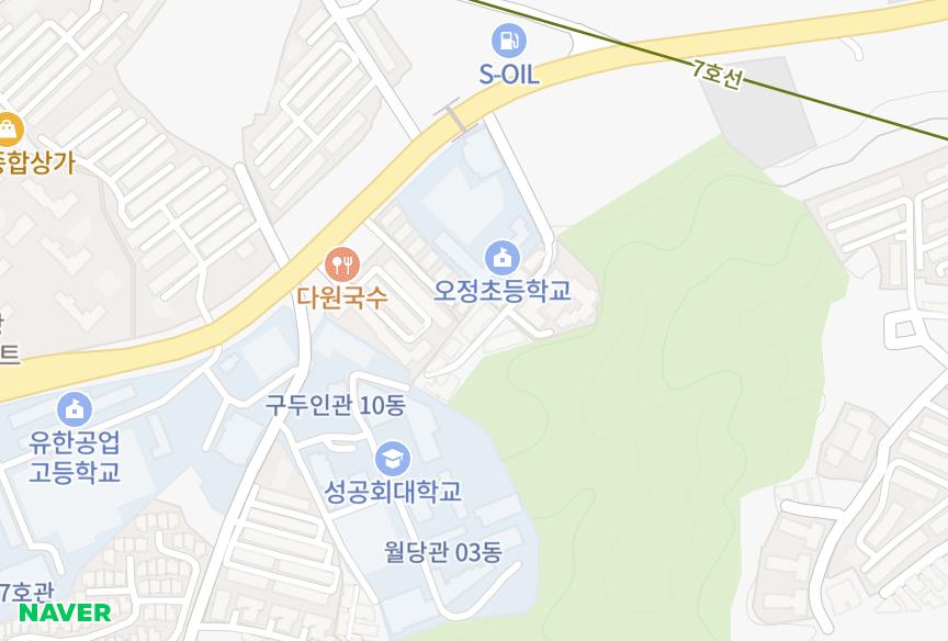 서울특별시 구로구 오류동 목화수목원 위치·실거래 시세 지도