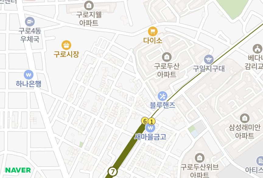 서울특별시 구로구 구로동 (752-15) 위치·실거래 시세 지도