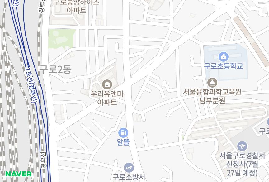 서울특별시 구로구 구로동 M센트럴뷰 위치·실거래 시세 지도