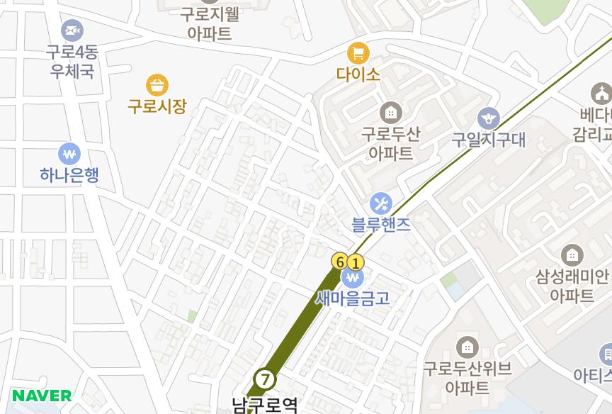 서울특별시 구로구 구로동 (751-3) 위치·실거래 시세 지도