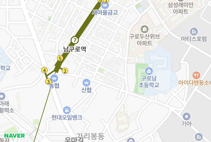 서울특별시 구로구 구로동 (797-5) 위치·실거래 시세 지도