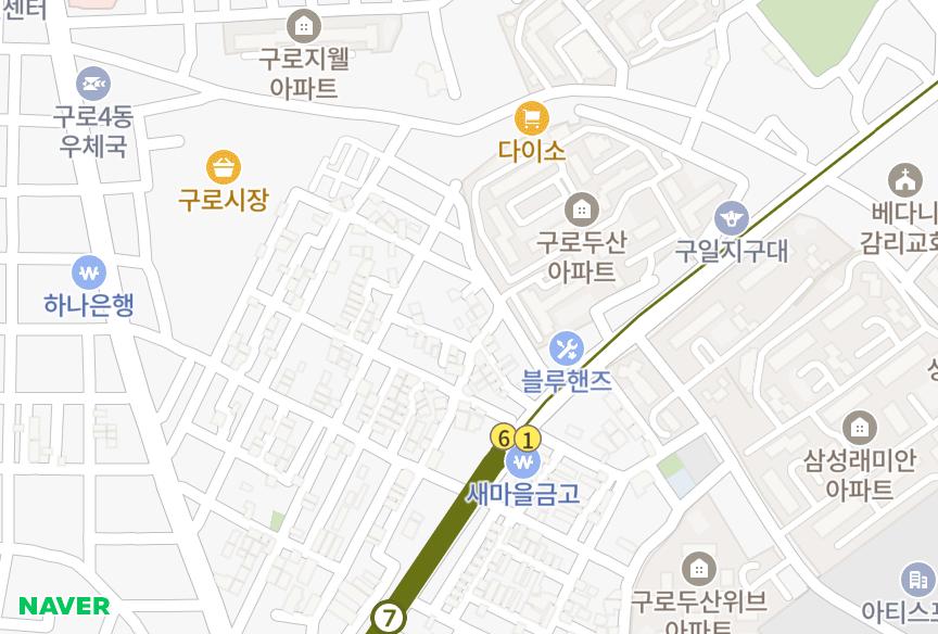서울특별시 구로구 구로동 (752-17) 위치·실거래 시세 지도