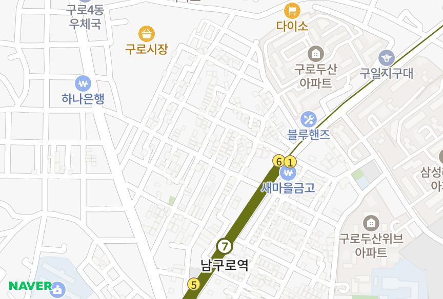 서울특별시 구로구 구로동 대성 위치·실거래 시세 지도