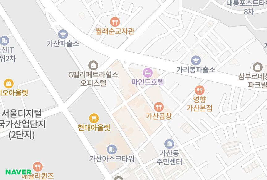 서울특별시 금천구 가산동 가산지웰에스테이트 위치·실거래 시세 지도
