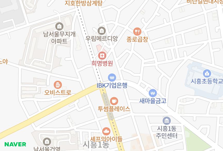 서울특별시 금천구 시흥동 시흥사거리와이즈플레이스 위치·실거래 시세 지도