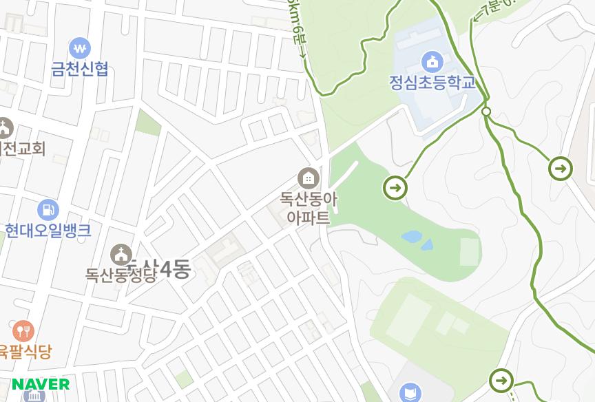 서울특별시 금천구 독산동 독산동아 위치·실거래 시세 지도