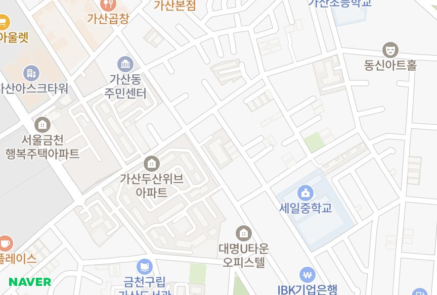 서울특별시 금천구 가산동 두산 위치·실거래 시세 지도