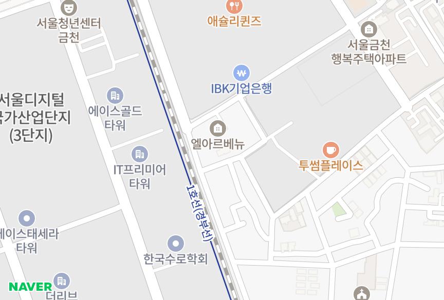 서울특별시 금천구 가산동 온누리 위치·실거래 시세 지도